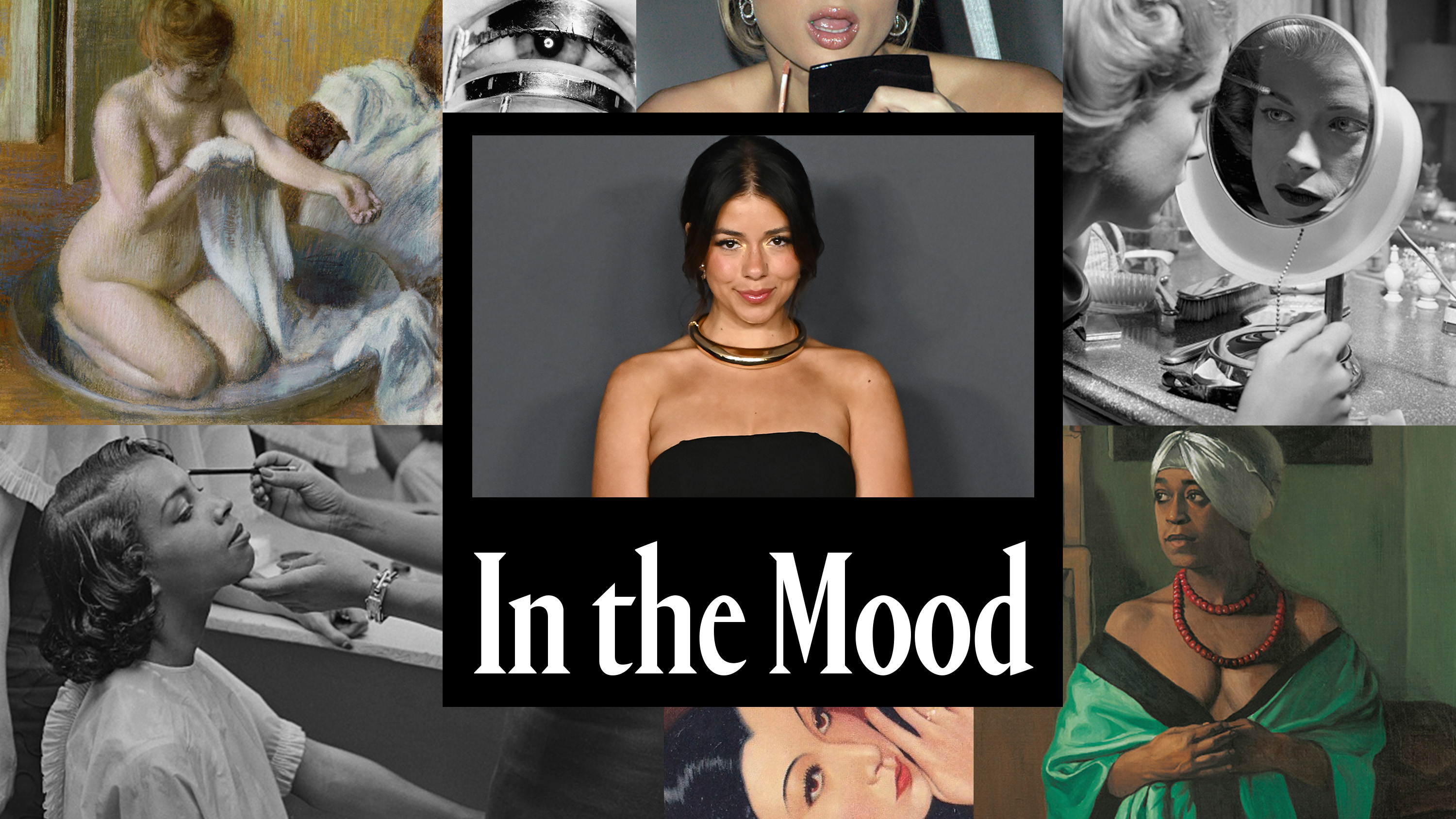 jenn affleck in the mood on a collage of women dong self care treatments