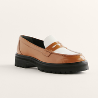 Reformation Agathea Chunky Loafer in Nutmeg/White Cb: $268 $201 At ReformationSave $67