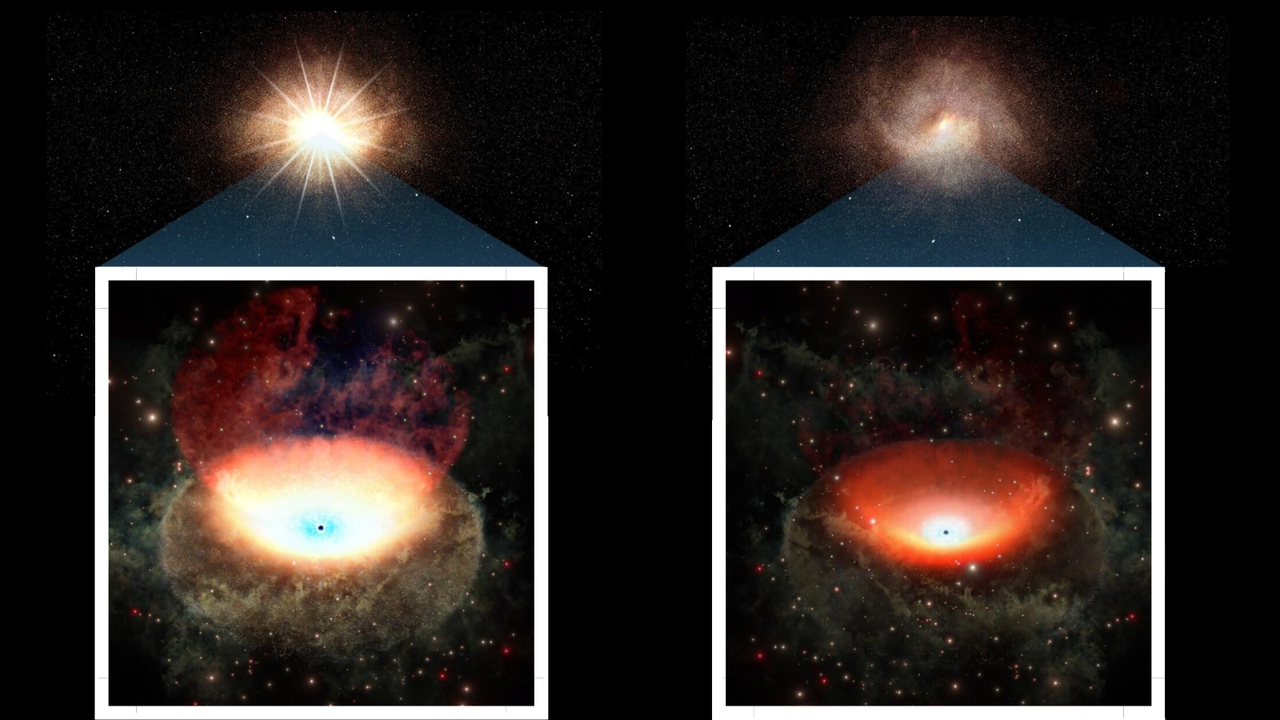 Galaxy starves its supermassive black hole, loses 95% of its brightness