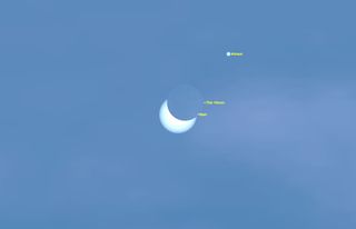 Partial Solar Eclipse as Seen in Minneapolis, MN, on Oct. 23, 2014