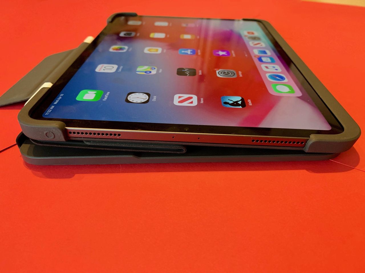Logitech Folio Slim Pro in the sketch-angle position