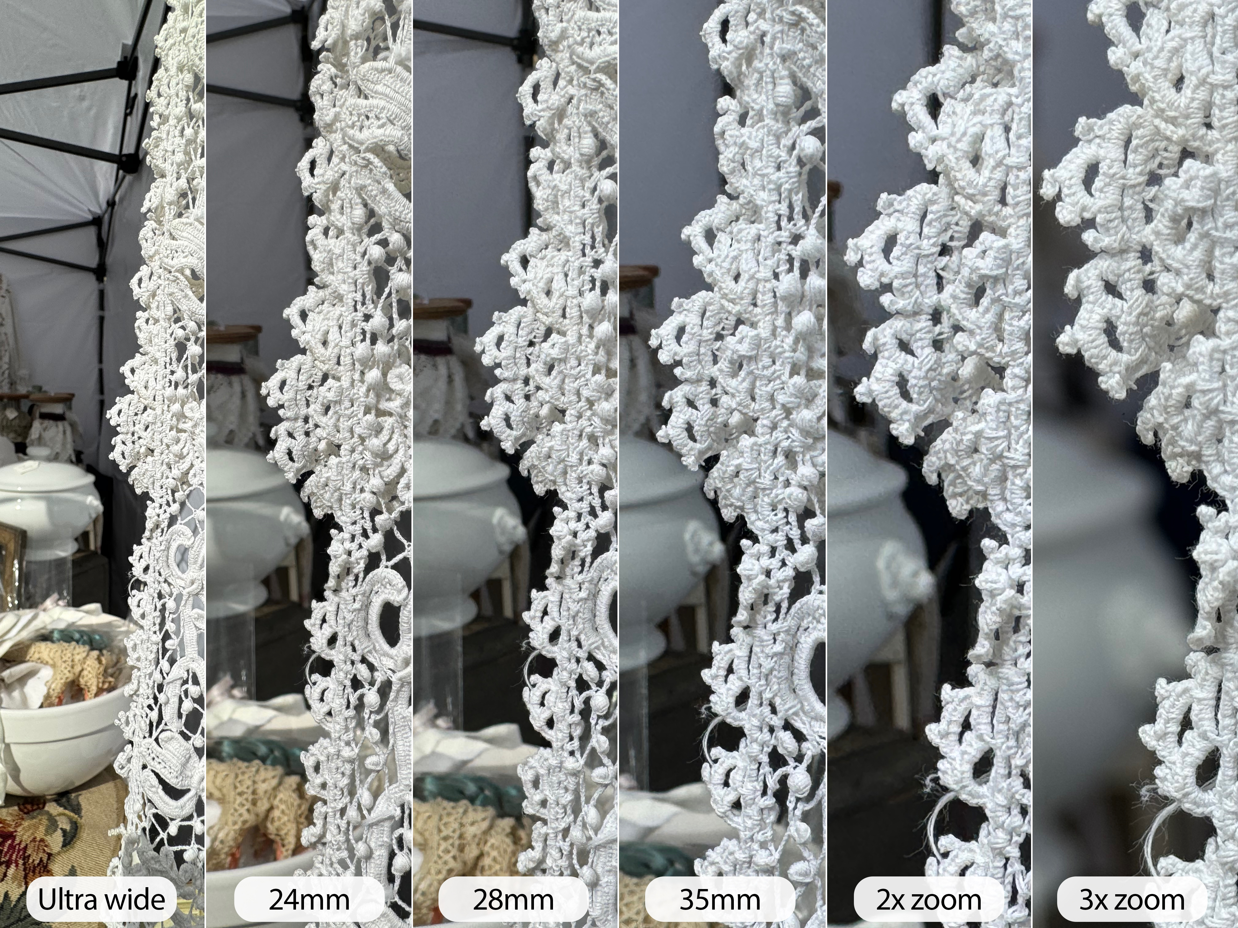iPhone 15 Pro camera sample lace range