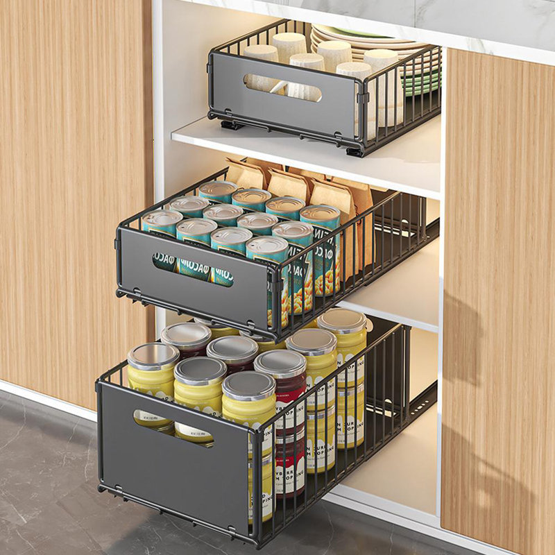 Rebrilliant Under Sink Organizer, Pull Out Cabinet Organizer Slide Out Storage Shelf (24.5 * 37.5 * 10cm) | Wayfair.co.uk