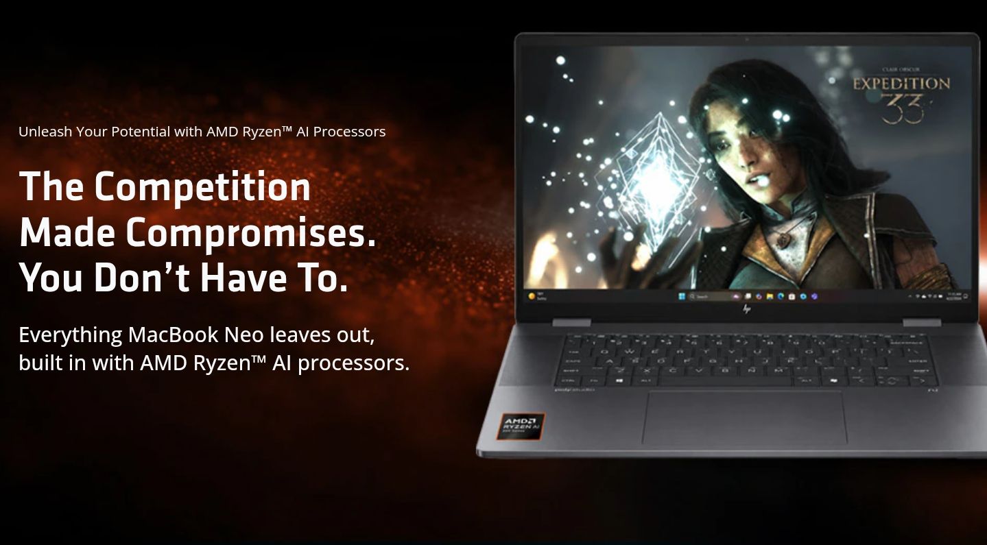 AMD taunts Apple's MacBook Neo for failing to run 75% of top&hellip;