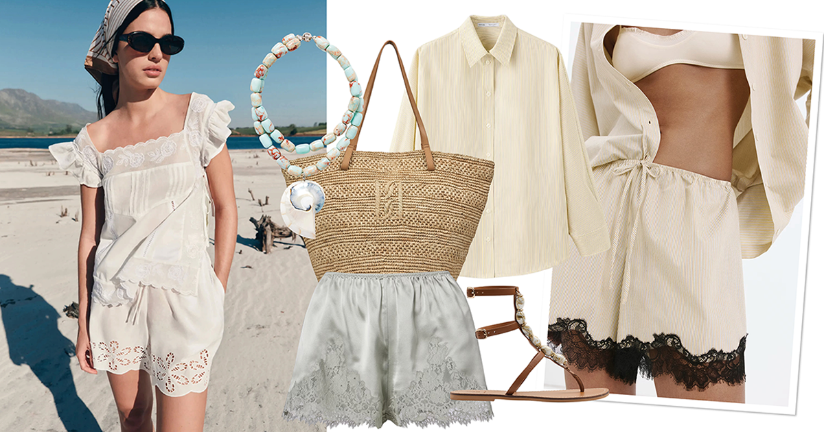 The Grown-Up Guide to Styling Lace-Trim Shorts as the Sun Returns This Weekend