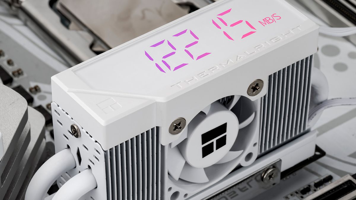 M.2 SSD cooler displays your SSD's performance and vitals in real time — Thermalright HR-10 2280 Pro Digital features an ARGB display for colorful readouts