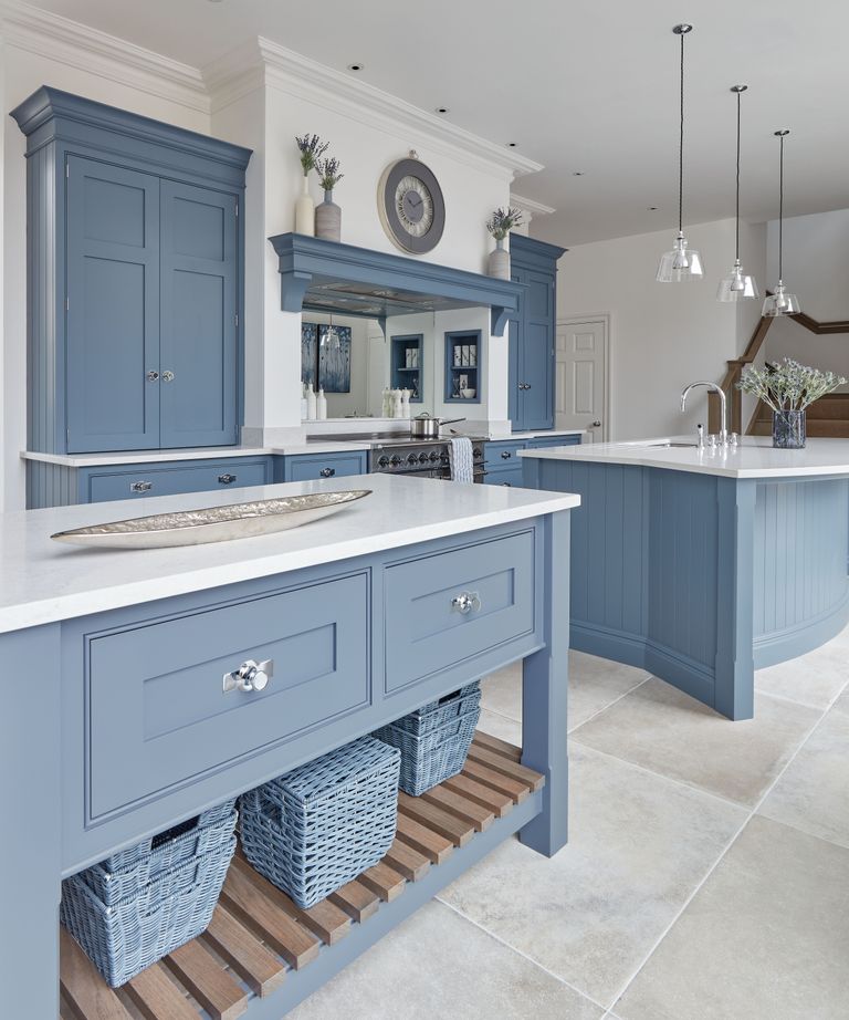 Designers react to the baby blue kitchen trend | Livingetc