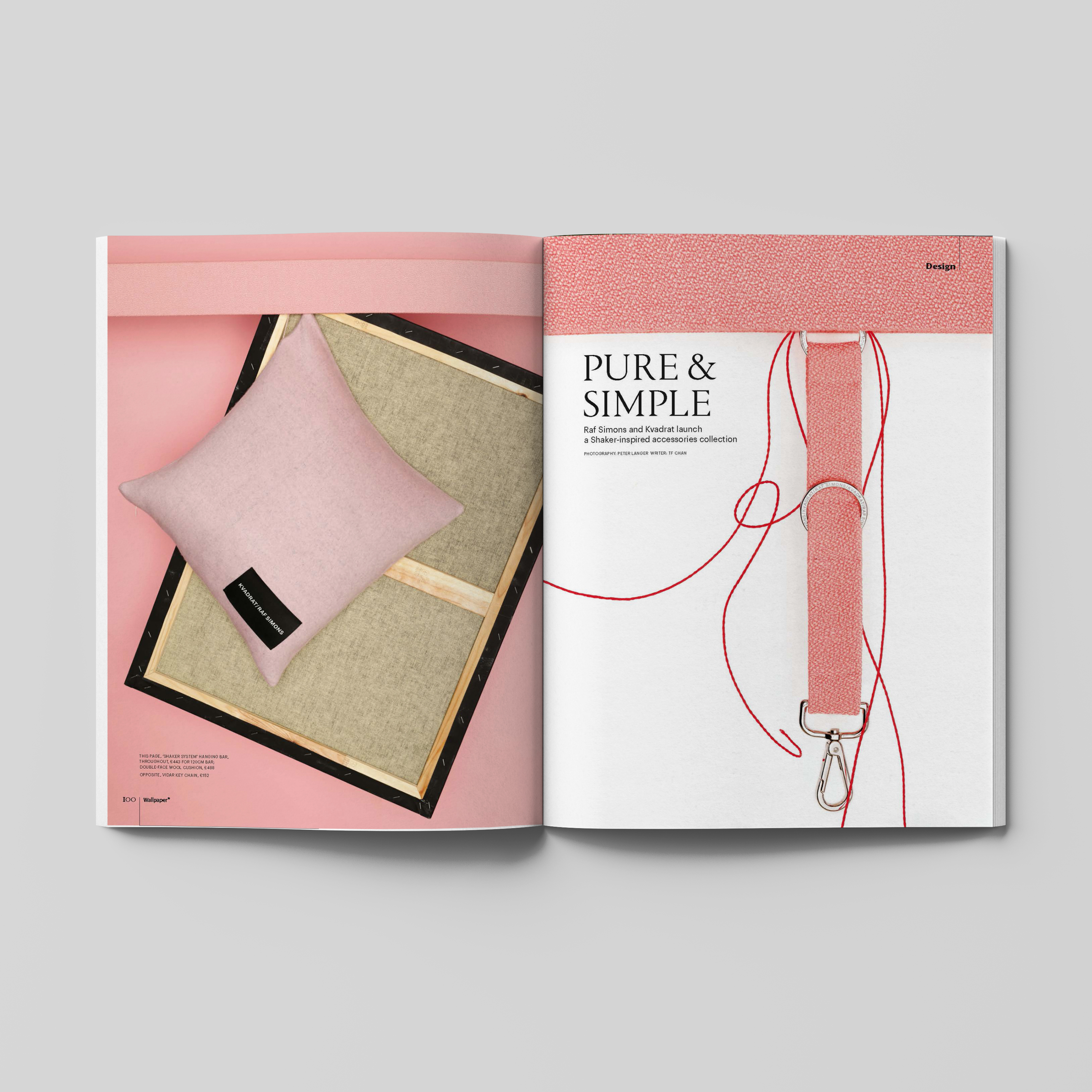 Kvadrat Raf Simons Accessories in Wallpaper magazine
