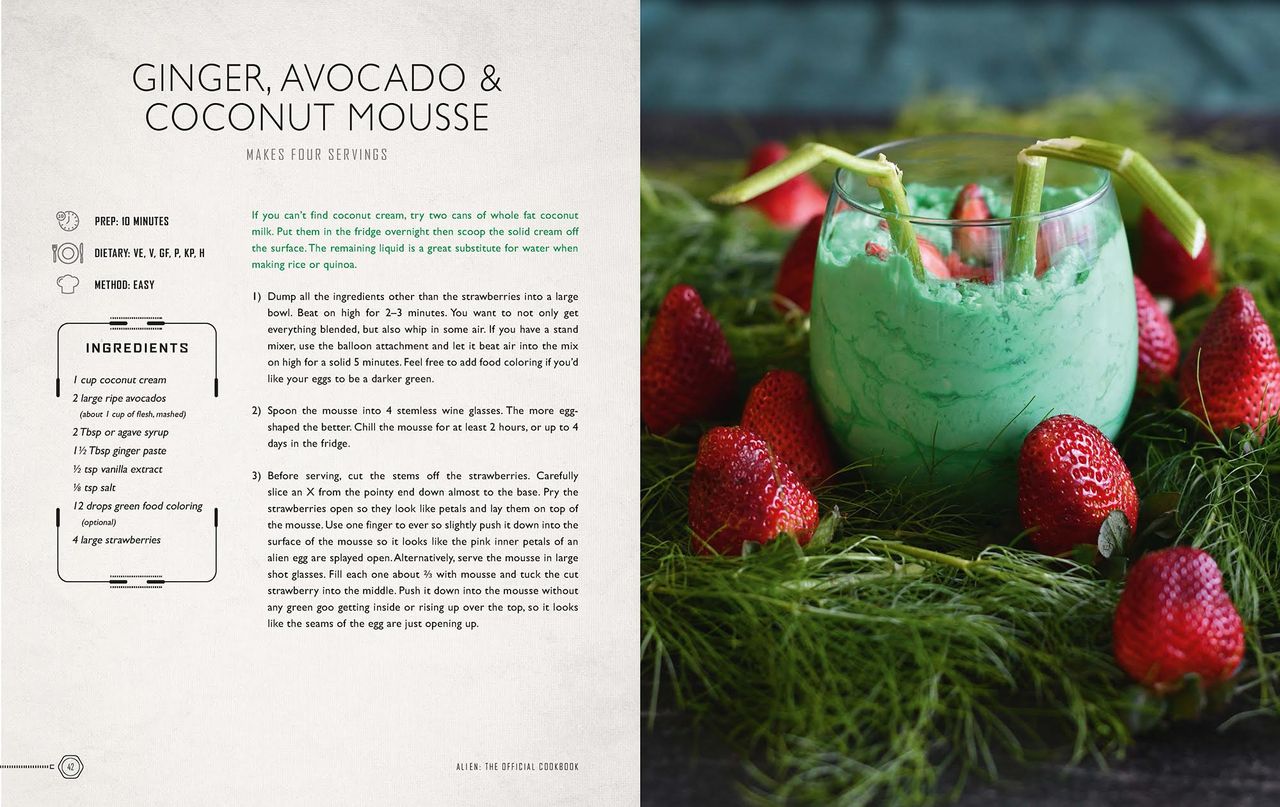 A cosmic recipe from a "Alien: The Official Cookbook" by Chris-Rachael Oseland.