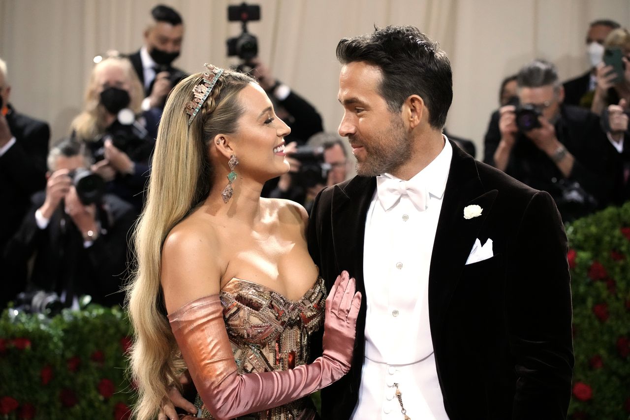 Blake Lively and Ryan Reynolds at the 2022 Met Gala