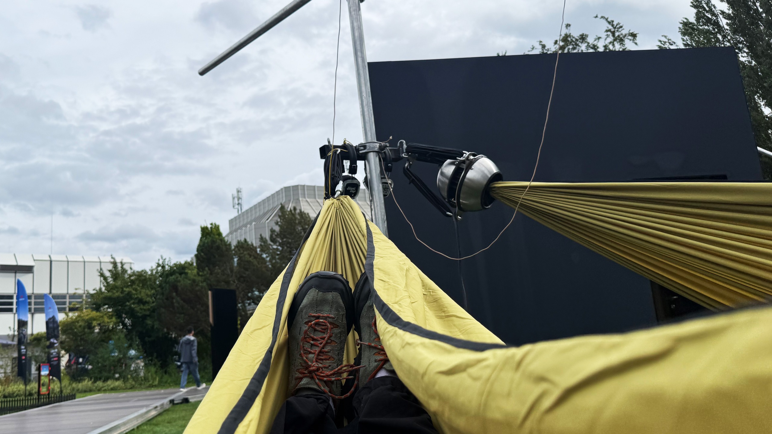 photos of the vibrating music hammock sensory instillation