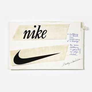 Drawing of the original Swoosh Design, Carolyn Davidson, 1972