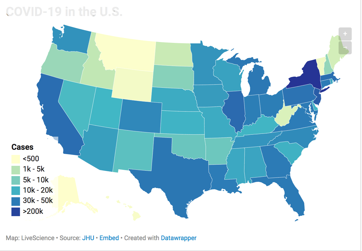 Cdc Coronavirus Map Today