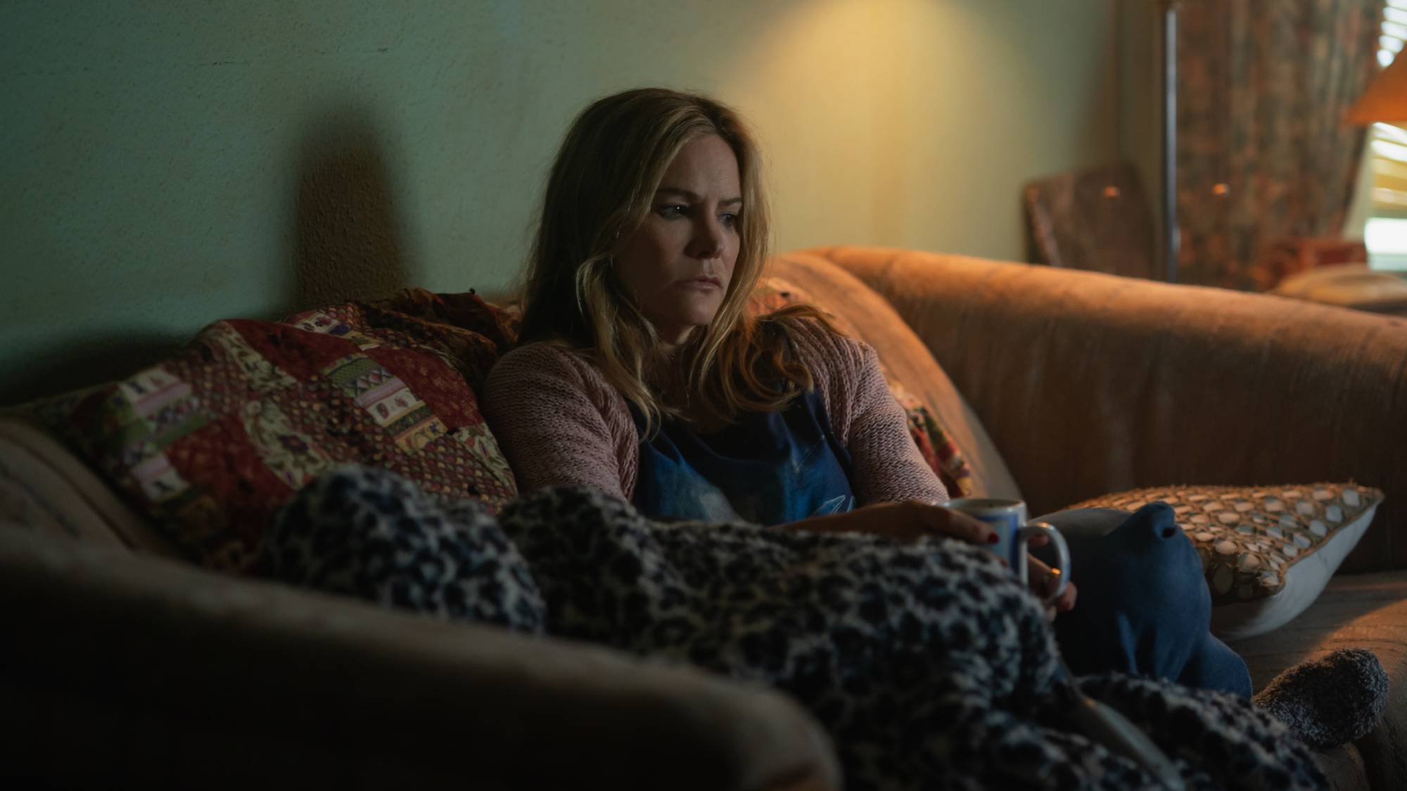 Jennifer Jason Leigh as Doreen in Netflix's "Night Always Comes"