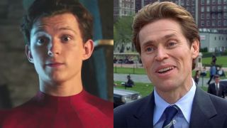 Tom Holland and Willem Dafoe