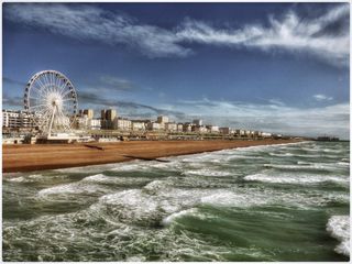 Image shows Brighton Pier and seafront