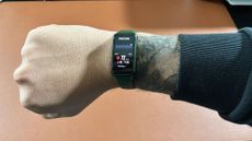 Huawei Band 7 fitness tracker being tested by Live Science contributed Lloyd Coombes