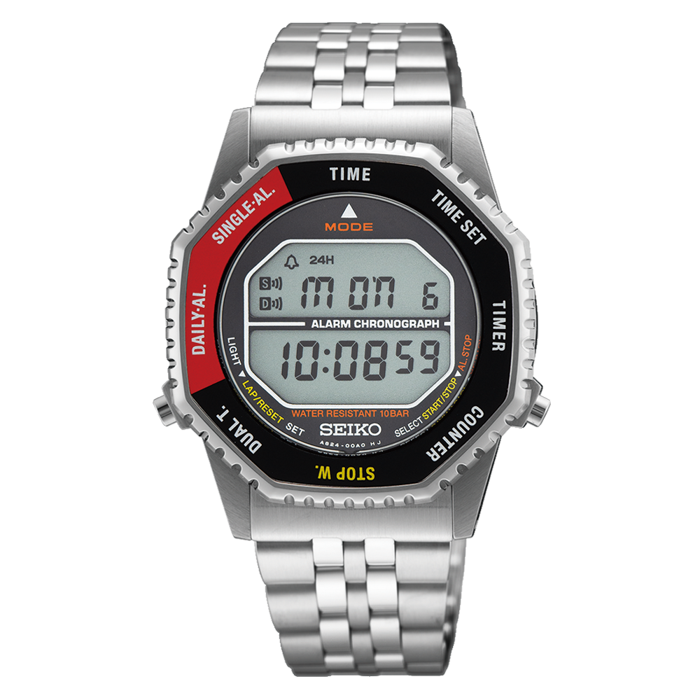 Men&amp;rsquo;s Digital Quartz Watch in Red &amp;amp; Black