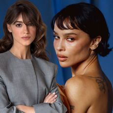A collage of Daisy Edgar-Jones and Zo&euml; Kravitz wearing different hairstyles trending in 2026.