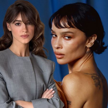 A collage of Daisy Edgar-Jones and Zo&euml; Kravitz wearing different hairstyles trending in 2026.