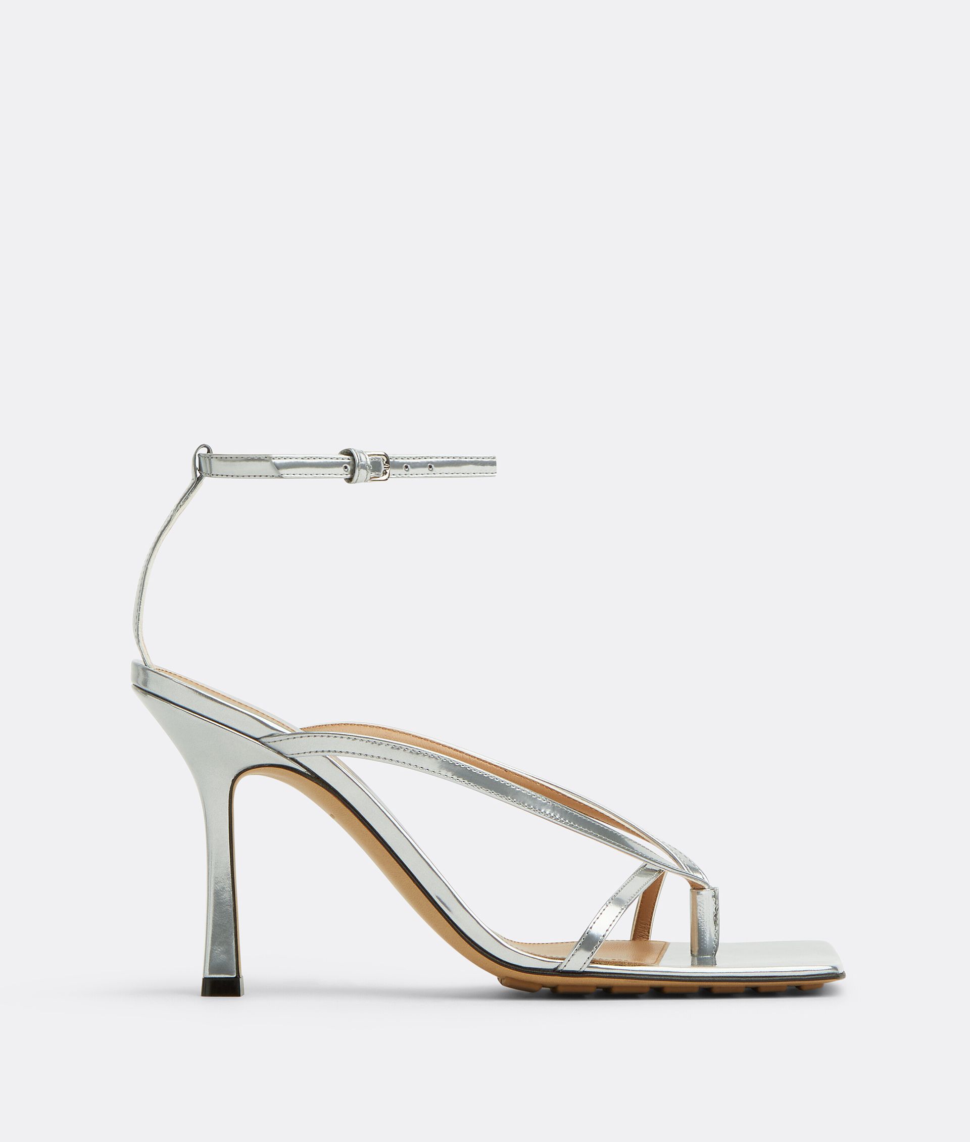 Women's Stretch Strap Sandal in Silver