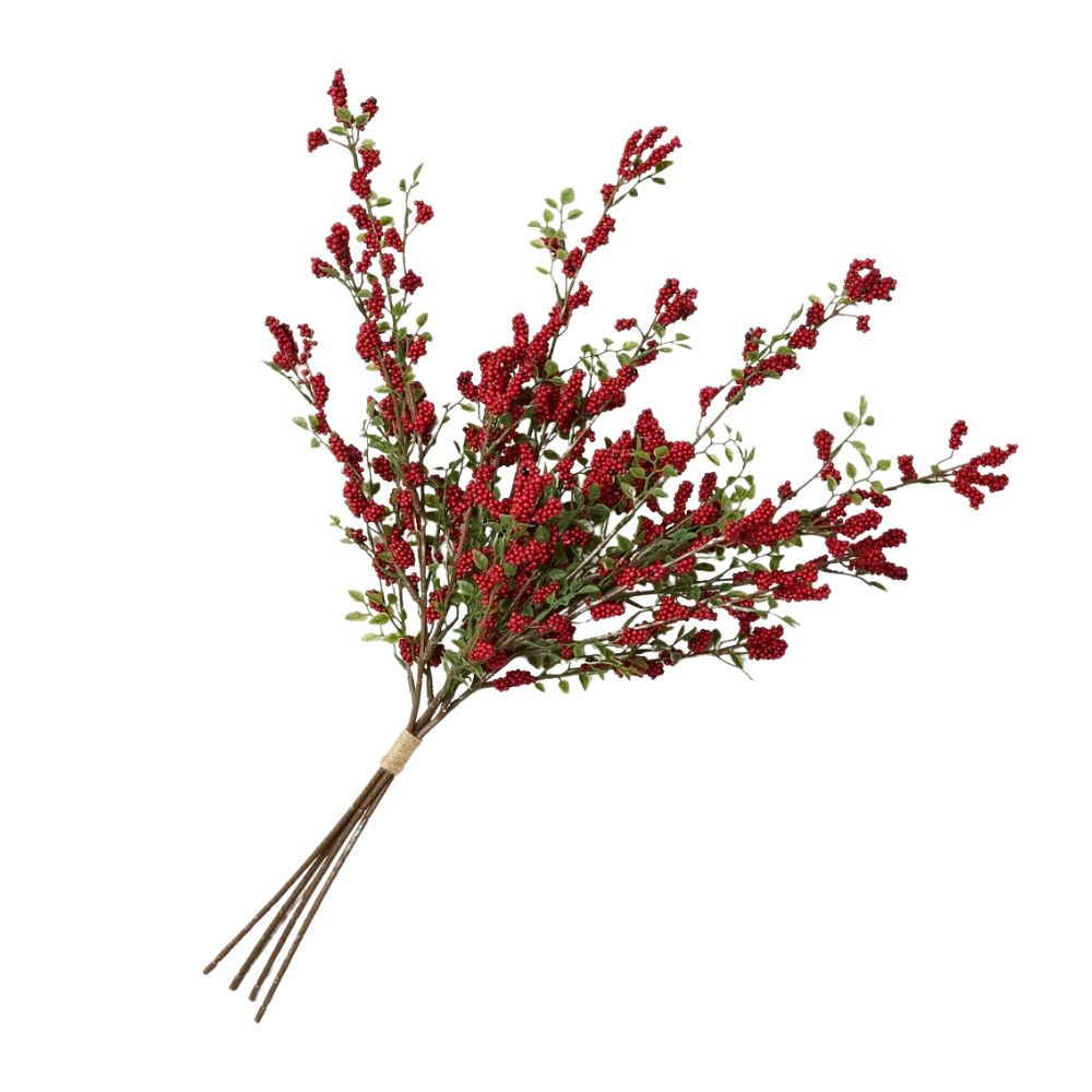 Faux Red Berry Artificial Bundle