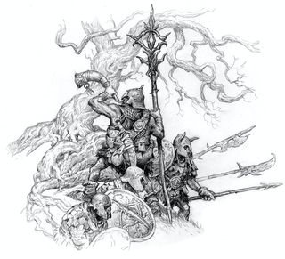 An image of art from The One Ring 2nd Edition tabletop roleplaying game.