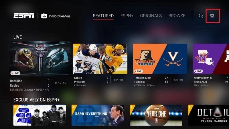 Espn Android Tv Settings Highlighted