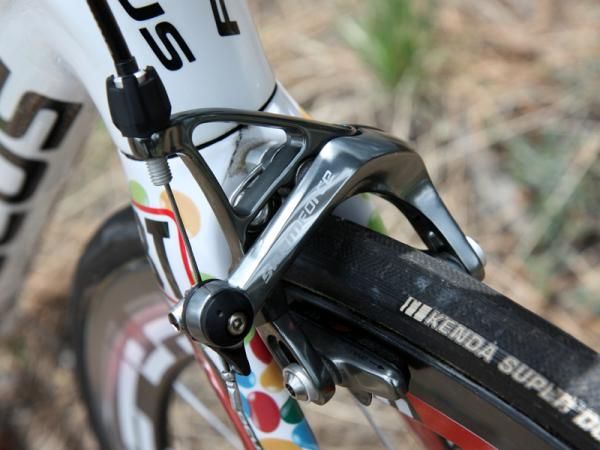 Aside from the finish and steel hardware, SRAM's Force brake calipers are essentially identical to Red.