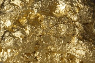 Gold nugget close up