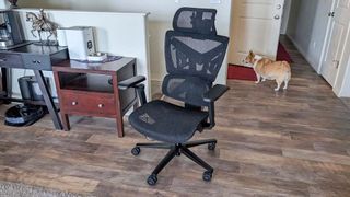 Front side of the AndaSeat X-Air Pro Mesh Office Chair in a living room.