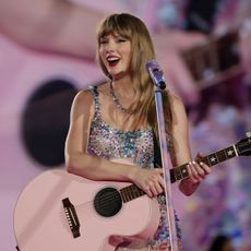 Taylor Swift performs on-stage during her Eras tour