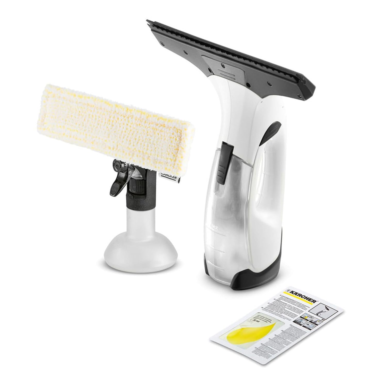 Kärcher Window Vac Wv 2 Plus, Battery Running Time: 35 Min, Led Display for Battery Status, Suction Nozzle: 280 Mm, Spray Bottle With Microfibre Cloth, 20 Ml Window Cleaner Concentrate