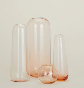 Peach fuzz glass vases.