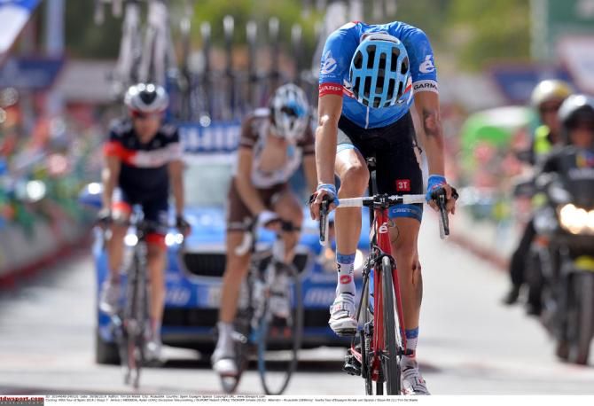 Ryder Hesjedal (Garmin - Sharp) was a contender for the stage until he crashed