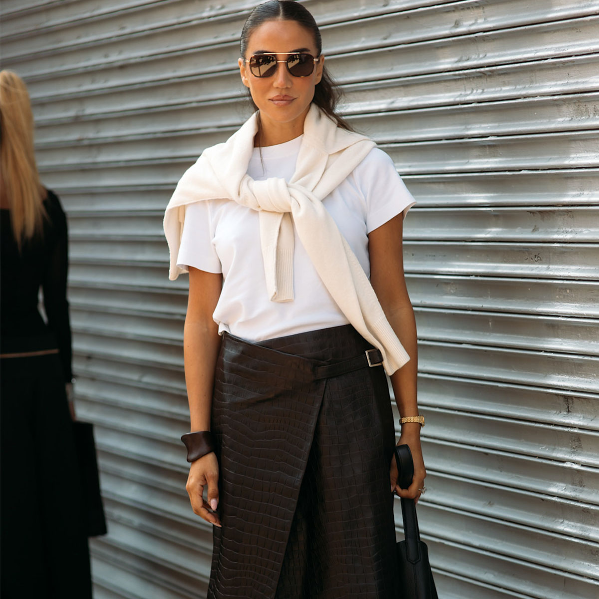 Woman in a COS outfit