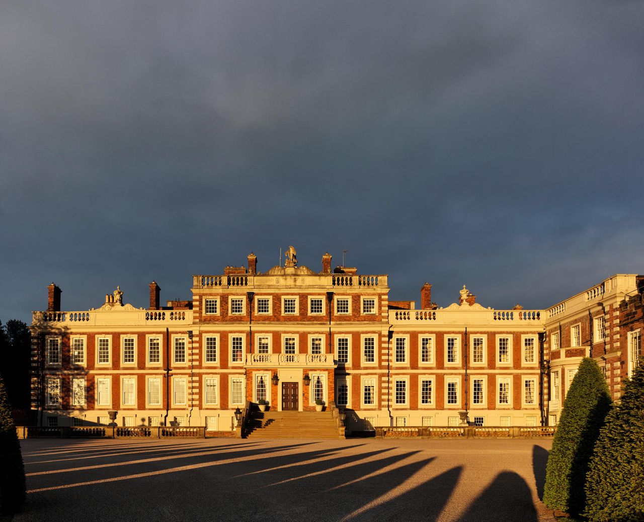 Fig 1: The west front of Knowsley Hall, Lancashire.