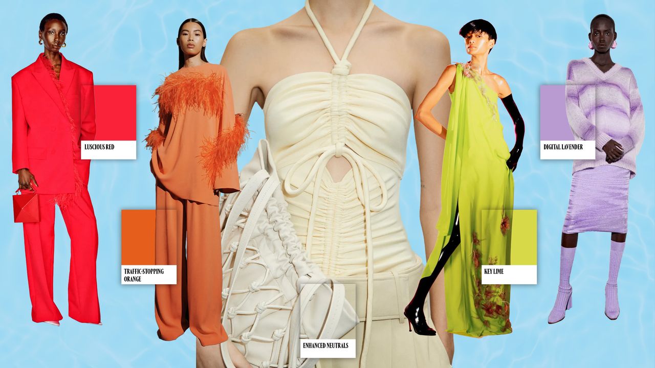 Models wearing summer 2023 color trends