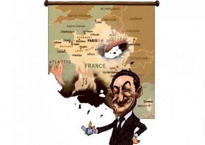 Sarkozy on fire