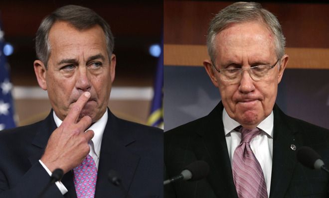 John Boehner and Harry Reid