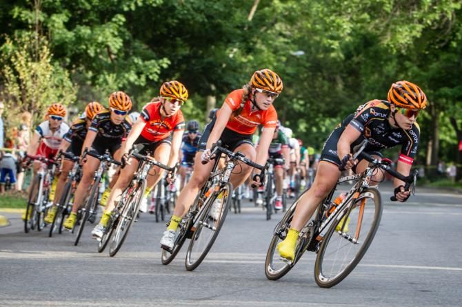 Optum riders come to the front.