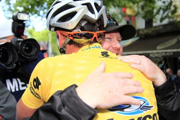Nathan Haas (Genesys Wealth Advisors) is congratulated after his win