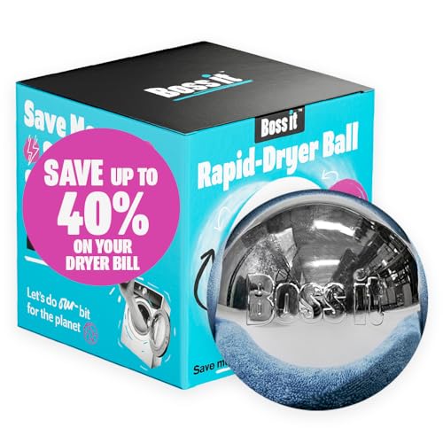 Boss It Tumble Dryer Ball Alternative to Plastic/wool Tumble Dryer Balls, Saves Drying Time &amp;amp; Reduces Clothing Wrinkles, Ultra Reflective &amp;amp; Lightweight