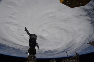 Japanese astronaut Akihiko Hoshide took this image of Typhoon Mindulle above Japan from the International Space Station.