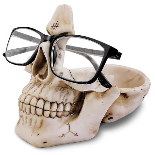 Skull Glasses Holder Stand With Storage Tray
