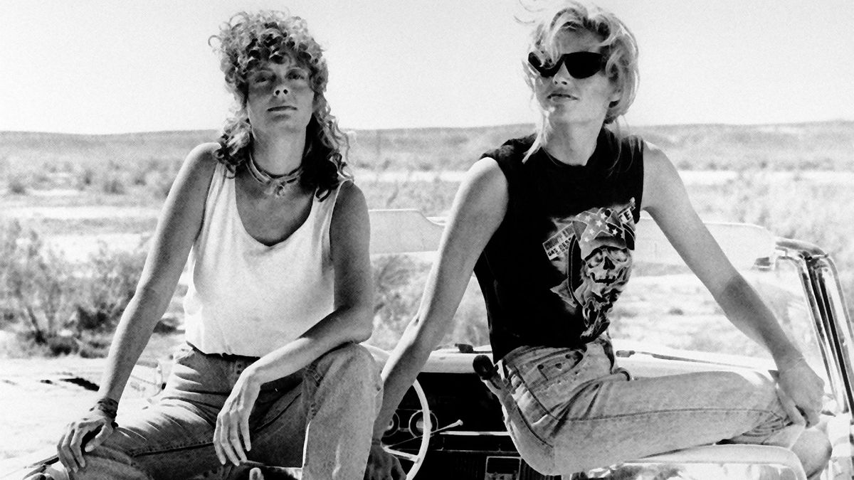 THELMA AND LOUISE 1991 MGM film with Geena Davis at right and Susan Sarandon