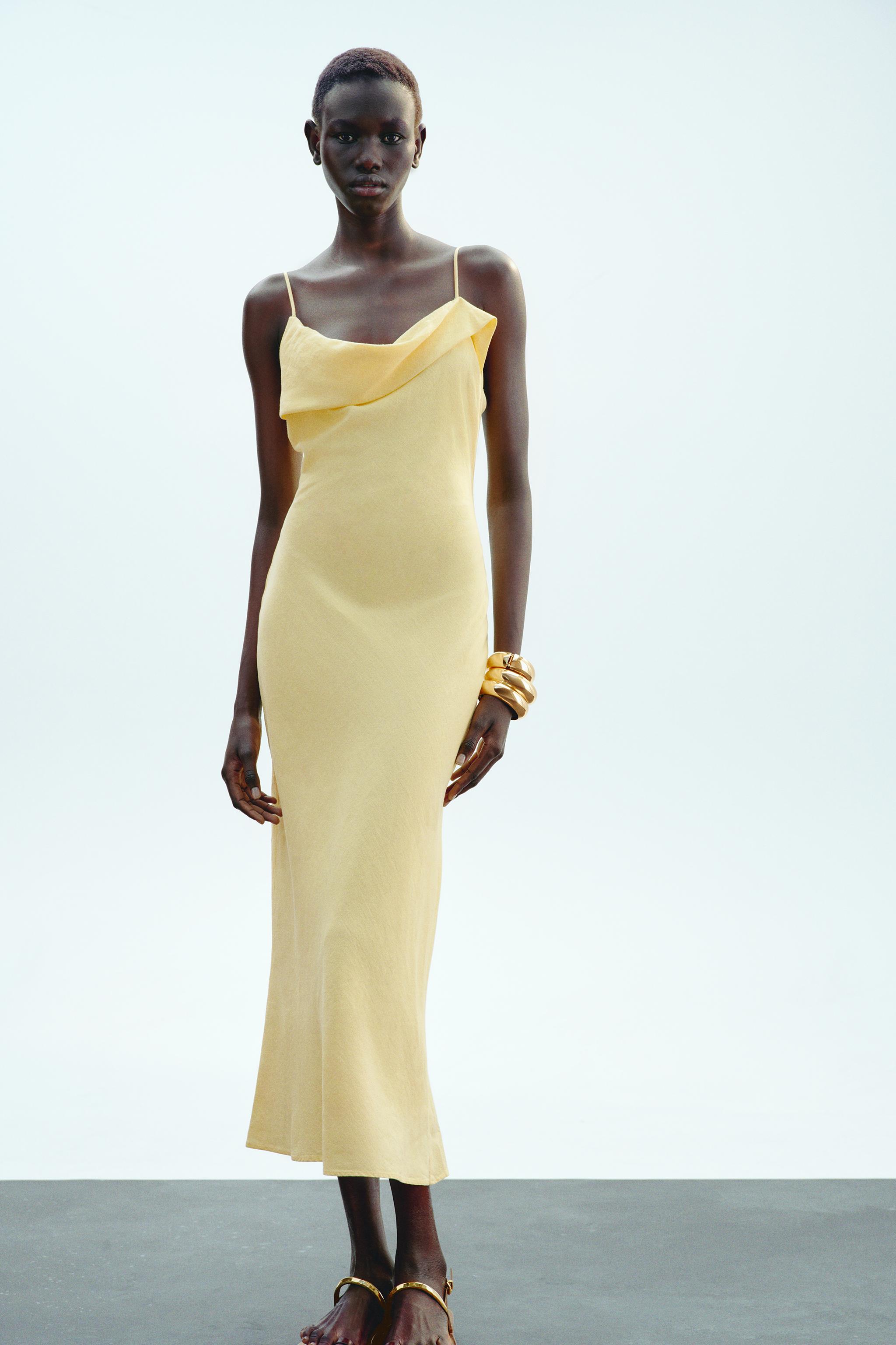 Ramie Midi Camisole Dress