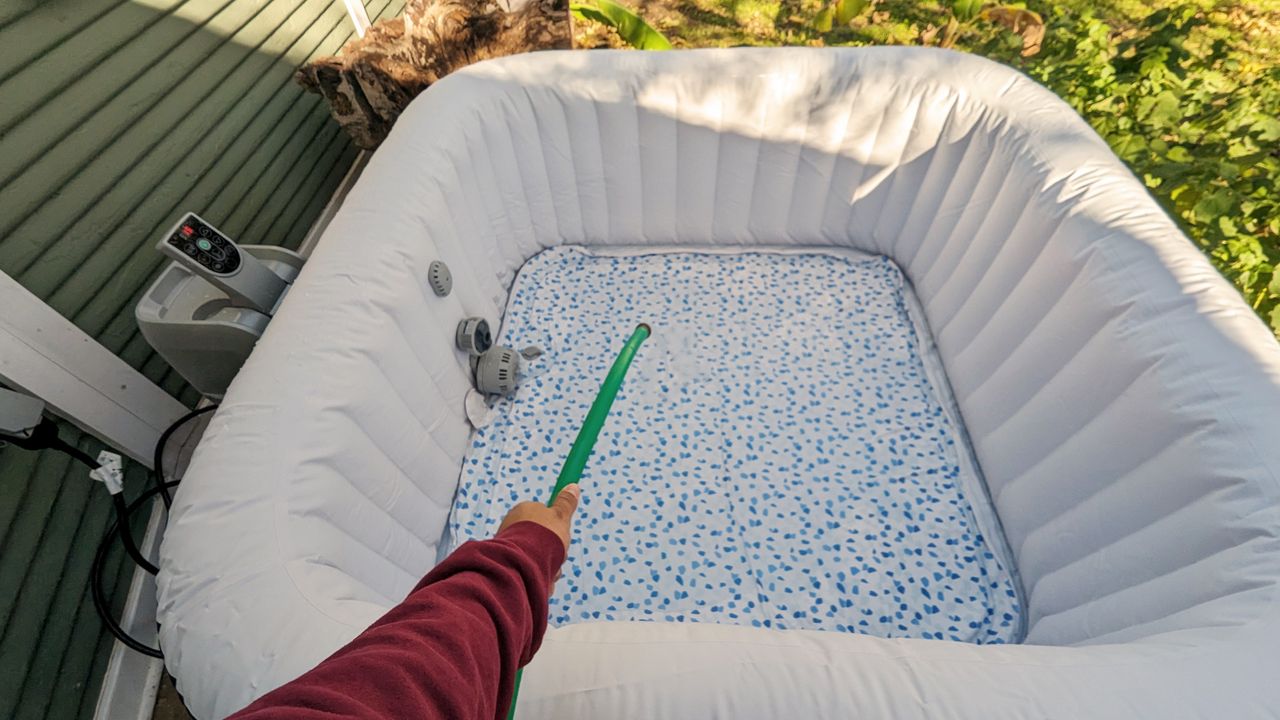 Bestway SaluSpa Ibiza AirJet being tested in writer's home