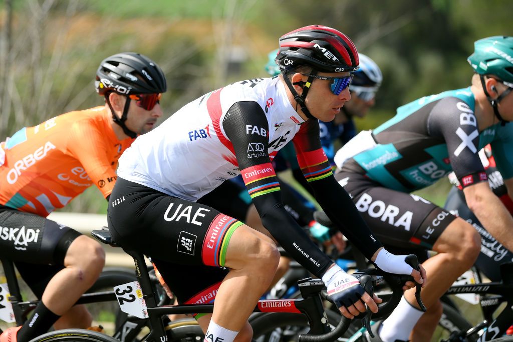 PERPIGNAN FRANCE MARCH 22 Rui Alberto Faria Da Costa of Portugal and UAE Team Emirates competes during the 101st Volta Ciclista a Catalunya 2022 Stage 2 a 2024km stage from LEscala to Perpignan VoltaCatalunya101 WorldTour on March 22 2022 in Perpignan France Photo by David RamosGetty Images