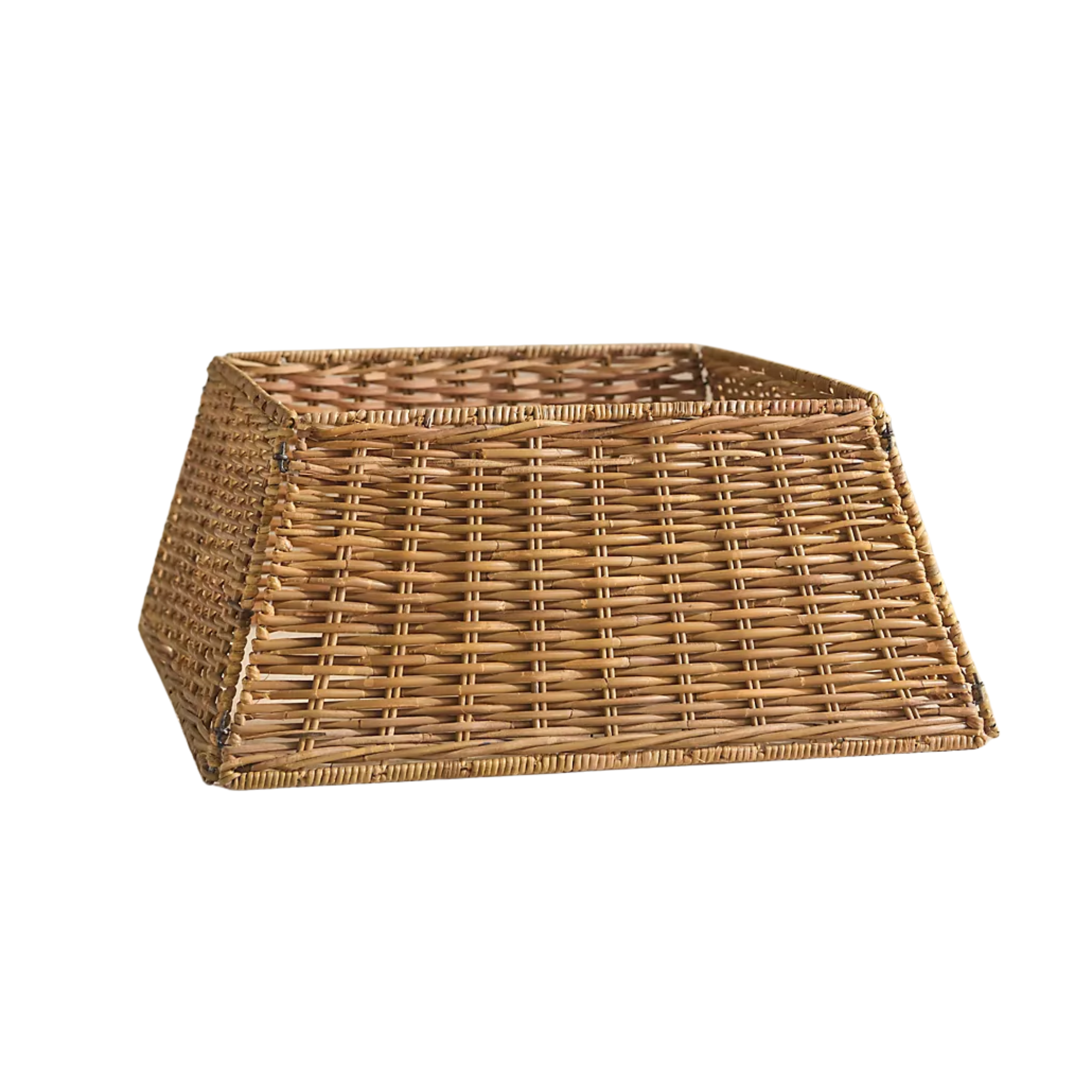 a square rattan tree collar